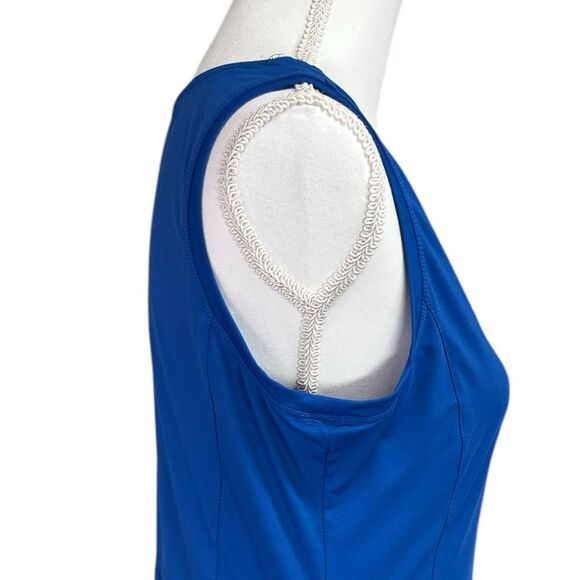 Bright Blue Tennis Romper Dress Sleeveless Size M - Picture 4 of 10